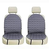 AutositzbezüGe 12V Beheizte Auto-Sitzkissenbezug Sitz, Heizungs-Wärmer, Winter Haushalt Kissen cardriver erhitztes Sitzkissen Sitzschoner Auto (Color Name : Gray 1 set)