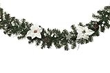 HEITMANN DECO Tannengirlande - innen - Weihnachtsgirlande - Dekogirlande - natürliche Dekoration - Grün, Weiss, Silb