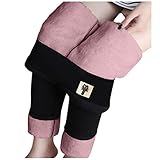 Dicke-Leggings Damen Winter-High-Waist Thermo-Fleece-Gefüttert Hose: Thermoleggings Bequem Warme Strumpfhose Winterleggings Hosen Yogahosen Lang Jogginghose H