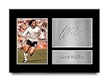 HWC Trading A4 Gerd Müller Deutschland Geschenke gedruckt Autogramm Bild für Fans und Unterstützer der Unterzeichnung - A4