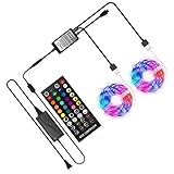 Wasserdicht Intelligente LED-Streifen leuchtet 300- LED Ferngesteuerte Lichtstreifen Flex LED-Band-Leuchten-Streifen-Leuchten kompatibel mit Epoxy-Musik-Lichtstreifen, der mit im Freien kompatib