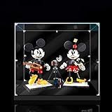 Giplar Acryl Vitrine Kompatibel Mit Lego 43179 Micky Maus und Minnie Maus, Showcase Display Case Haudstaub Geschützt Schaukasten (Ohne Modell Kit)