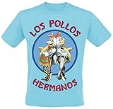Breaking Bad Los Pollos Hermanos Männer T-Shirt hellblau XL 100% Baumwolle Fan-Merch, TV-S