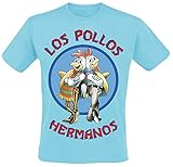 Breaking Bad Los Pollos Hermanos Männer T-Shirt hellblau XL 100% Baumwolle Fan-Merch, TV-S