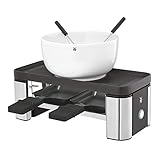 WMF Küchenminis Raclette 2 Personen, Grill, 3 Pfännchen, Schieber und Keramikschüssel für Schokoladenfondue, 370 W,