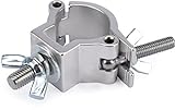 Riggatec Halbschelle - Halfcoupler klein silber bis 75 kg (32-35 mm)