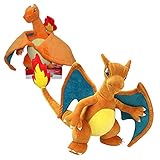 Lively Moments Pokemon Plüschtier / großes Kuscheltier / Plüschfigur Glurak / Charizard ca. 28 cm und Exklusive GRATIS Grußk