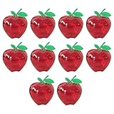 YARNOW Süßigkeiten Boxen Weihnachten Kunststoff Rot Apfel Design 10 Stücke Leere Geschenkdose Süßigkeiten Kästen Bonbons Kekse Candy Box Vorratsdosen Geschenkverpackung