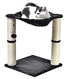 Amazon Basics – Katzen-Kratzbaum mit Haus, Hängematte, Bett und Kratzstamm, 41 x 51 x 41 cm, g