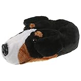 Tierhausschuhe Unisex Hausschuhe Berner Sennenhund, Schwarz, 46/47, TH-B