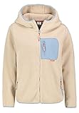 Sublevel Damen Colorblock Fleece-Jacke mit Brusttasche Light-beige S