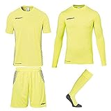 uhlsport Kinder Score Torwart Set, Fluo gelb/Schwarz, 164