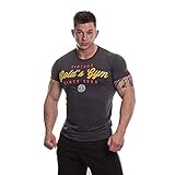 Gold's Gym Herren Workout Training Retro Tee Bedruckt Vintage Style Crew T-S