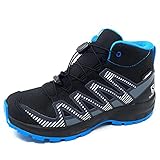 Salomon XA Pro V8 Mid Climasalomon Waterproof Traillaufschuhe, Black/Monument/Hawaiian Ocean, 36 EU