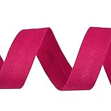 3m elastisches Baumwoll-Schrägband 20mm vorgefalzt Einfassband Kantenband, Größe:20 mm, Farbe:pink