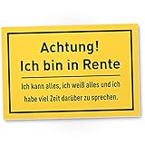 DankeDir! Rente - Kunststoff Schild lustiger Spruch - Geschenk Kollege Renteneintritt Frauen & Männer Ruhestand Rente Rentner - Abschied Pensionierung Deko Karte Party Verabschiedung Geschenk