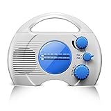 Duschradios, wasserdichte Mini-Shower-Radio, Duschredner mit UKW-Radio, perfekter Sprecher für Golf, Strand, Dusche & Z