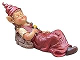 GAOLILI Skulptur Statue Garten Elf Statue Cartoon Gemalte Harz Skulptur Handwerk Garten Rasen Dekoration Dekoration Outdoor Art Deco Statuette Geschenk