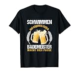 Bademeister Bier Schwimmen Baden Rettungsschwimmer Geschenk T-S