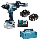 Makita DDF486RTJ Akku-Bohrschrauber 18V / 5,0 Ah, 2 Akkus + Ladegerät im MAKPAC,