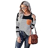 Merlvida Langarmshirt Damen Longsleeve Oberteile Casual Longshirt Pullover Damen Tshirt Elegantes Langarm Shirt Bluse Tunika Top