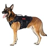 OneTigris K9 Hundegeschirr X Destroyer taktisches Hundegeschirr 3 Griffe Heavy Duty Hundeweste mit M