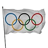 Dekorative Flagge für den Innenhof und Garten, für Olympische Spiele 2021, 90 x 150