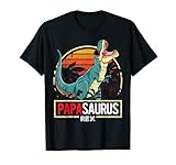 Herren Papasaurus Trex Dinosaur Funny Papa Saurus Matching Birthday T-S