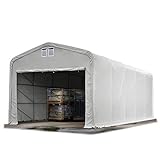 Lagerzelt 5 x10 m Zelthalle ca. 550 g/m² PVC Plane grau 100% W