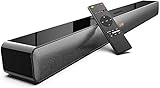 Soundbar für TV Geräte, 2.0 Kanal 100W Lautsprecher mit integriertem Subwoofer Bass, 3D Surround Sound, 9 EQ Modi, unterstützt Bluetooth 5.0, HDMI ARC, Optisch, AUX, USB-ODINE IV