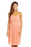 Mayaadi Kleid Spitzen-Kleid Ball-Kleid Fest-Kleid Abend-Kleid Party-Kleid Cocktail-Kleid HS-374 Lachs XL