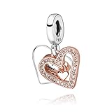 Pandora 925 Sterling Silber Anhänger Diy Valentinstag Neue Perlen Funkelnde Hand Herz Charm fit Original Armbänder Frauen Schmuck