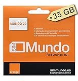 Orange Spanien - 35 GB Prepaid-SIM-Karte in Spanien | 50 Minuten nach Deutschland telefonieren | Unbegrenzte Inlandsgespräche | Freischaltung nur unter www.marcopolomobile.com |