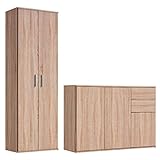 mokebo® 'Die Allzweckwaffe' Mehrzweckschränke Set, Wohnwand, Schränke-Set, Made in Germany, klimaneutraler Versand, 2er-Set, Sonoma Eiche -69
