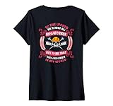 Damen Ironworker Shirts Gift Design On Back Of Shirt T-Shirt mit V