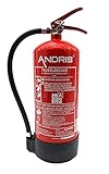 Orig. ANDRIS® Wasser-Feuerlöscher 6L A mit Manometer inkl. Wandhalterung, Standfuß & ANDRIS® Prüfnachweis mit Jahresmarke, Normung MPA Dresden, EN3, CE, GS