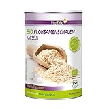 Bio Flohsamenschalen Kapseln - 360 Kapseln - 700mg pro Kapsel - indische Flohsamen Schalen hochdosiert - Biologischer Anbau - Premium Q