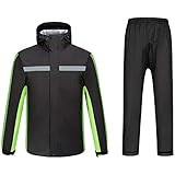 7VSTOHS Herren Damen Wasserdichte Regenjacke Anzüge Motorrad Radfahren mit Kapuze Splits Mäntel Hosen Arbeitskleidung für den Außenbereich Für nasses W