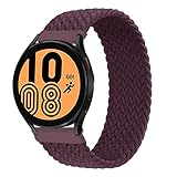 20 mm Geflochtener Solo Loop kompatibel für Samsung Galaxy Watch 4/4 Classic/Galaxy Watch 3 41mm/Galaxy watch 42mm/Active 2/Active/Gear S2 Classic Elastisches Nylon Silikongewebe Sportarmband 20