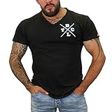 Brachial Premium Herren T-Shirt Move Slim-Fit Schwarz L - für Freizeit Bodybuilding Workout Gym Kraftsport F