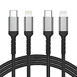 2m USB C auf Lightning Kabel [2 Pack], Geflochten Typ C Lightning Ladekabel PD Power Delivery Schnellladekabel Kompatibel für Apple iPhone 13 12 11 Pro Max Xs Xr X 8 7 6 Plus SE