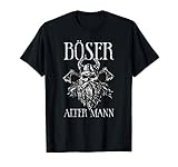 Böser Alter Mann Opa Papa Totenkopf Skull Vintage Wikinger T-S