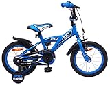 Amigo BMX Turbo - Kinderfahrrad für Jungen - 14 Zoll - mit Handbremse, Rücktritt, Lenkerpolster und Stützräder - ab 3-4 Jahre - B