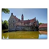 CALVENDO Premium Textil-Leinwand 120 x 80 cm Quer-Format Lüdinghausen - Burg Vischering, Leinwanddruck von Paul Michalzik