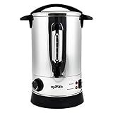 Grafner XL Glühweinkocher aus Edelstahl - 8,8 Liter - 1500 Watt mit Zapfhahn, Thermostat und Überhitzungsschutz Heißgetränkesp