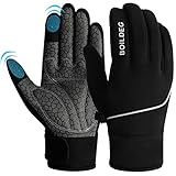 boildeg Fahrradhandschuhe Radsporthandschuhe rutschfeste und Stoßdämpfende Mountainbike Handschuhe mit Signalfarbe geeiget Unisex Herren Damen (Black, S)