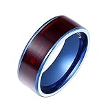 KEECARLY NFC Smart-Ring NFC Ring Pay Intelligent Ring Smart-Titanstahlring for Männer for Connect Alle Android Technologie Finger Smart-Wear Smart-Schmuck (Color : Blue 9)