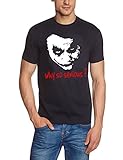 Coole-Fun-T-Shirts Herren Why So Serious Joker T-Shirt, Dunkelblau, M