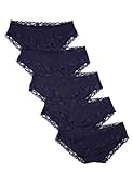 Iris & Lilly BELK014M5 Hipsters & Shorts,5er-Pack, Blau (Navy), XS