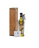 Olivenöl-Geschenk kaltgepresstes griechisches Olivenöl + Olivenölseife im Geschenkkarton 'Holz' 500ml | ARISTOS